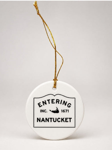 Entering Sign Ornament