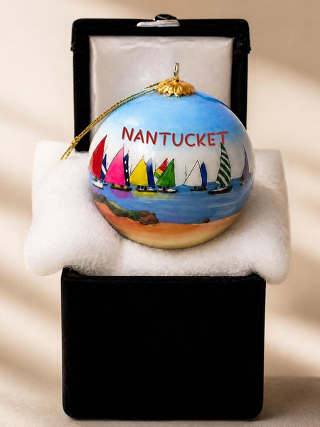 Nantucket Rainbow Fleet w Brant Point Ornament