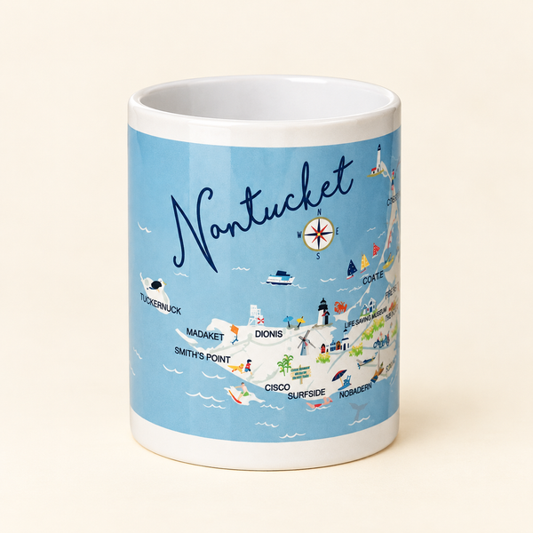 MAP OF NANTUCKET MUG