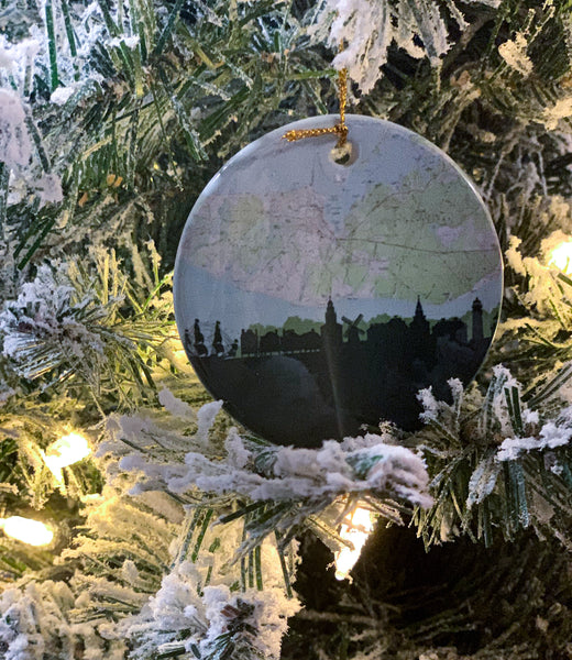 Nantucket Ceramic Skyline Ornament