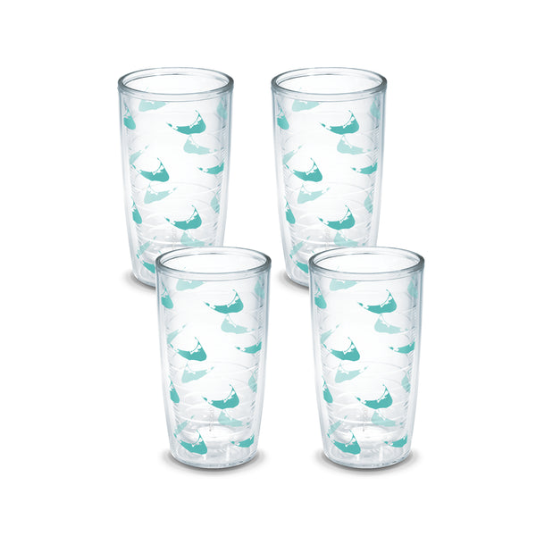 16 oz Nantucket Turquoise Island Tervis - Set of 4