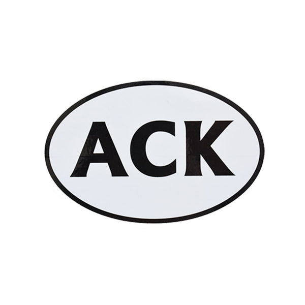ACK Black & White Sticker 5x3