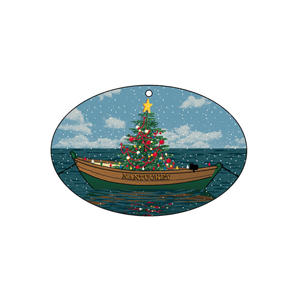 Nantucket Dory Boat Ornament