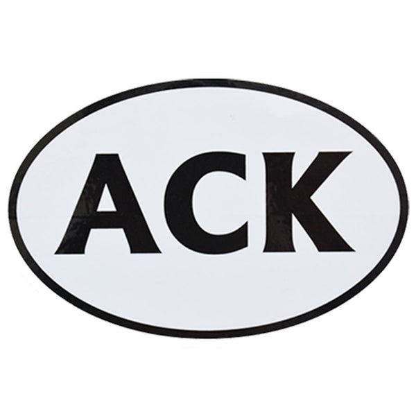 ACK Black & White Sticker 6x4