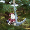 Nantucket Santa on Anchor Ornament