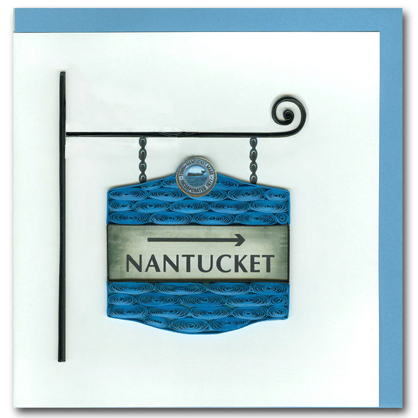 Nantucket Street Sign Quilling Card
