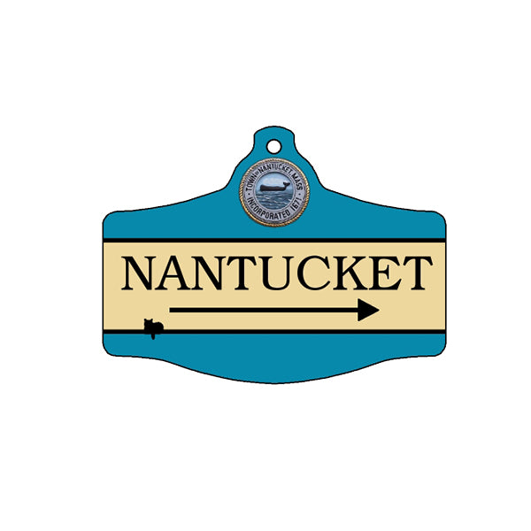 Cat's Meow Village Collectible - Nantucket Street Sign Ornament