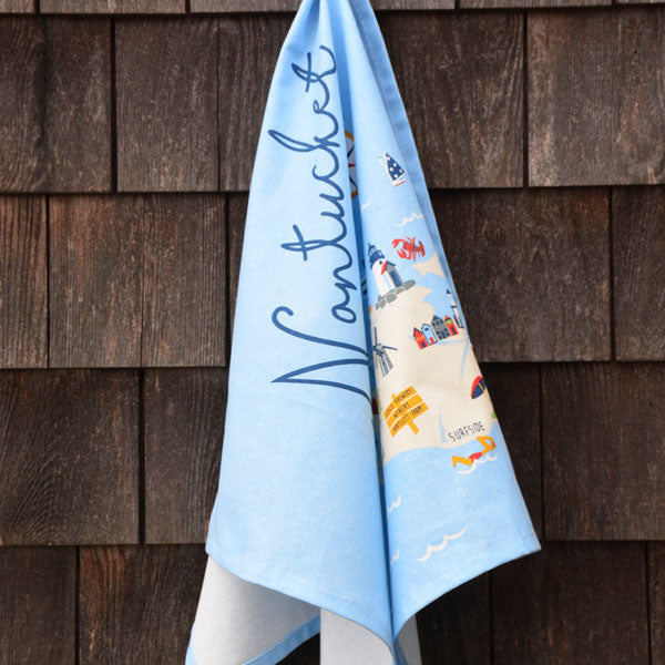 Nantucket Island Tea Towel