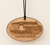 VINTAGE BRANT POINT LIGHTHOUSE WOOD ORNAMENT