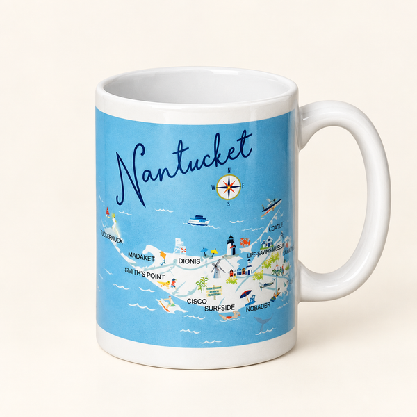 MAP OF NANTUCKET MUG