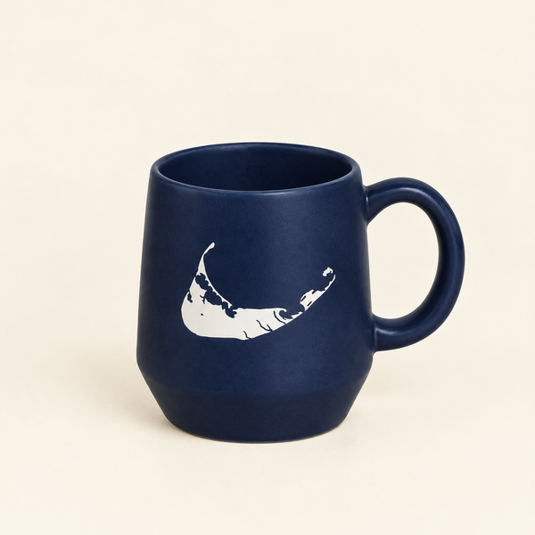 VERONA MUG - NAVY WITH WHITE MAP OF NANTUCKET