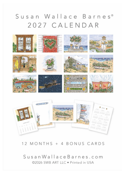 2027 Nantucket Calendar By Susan Wallace Barnes