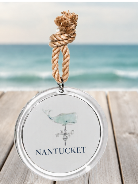 NANTUCKET WHALE WEATHERVANE ORNAMENT