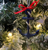 Navy Nantucket Anchor with Rope and Hanging Star