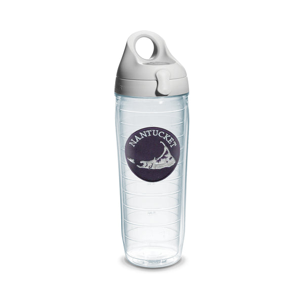 24 oz Nantucket Island Navy Patch Tervis Water Bottle