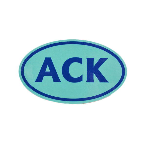 ACK Turquoise & Blue Sticker 5x3
