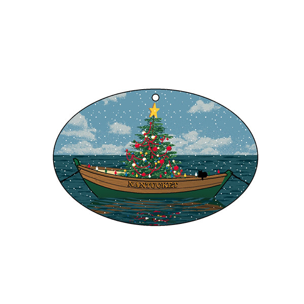 Cat's Meow Village Colectible - Easy Street Dory Boat Ornament