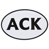 ACK Black & White Sticker 6x4
