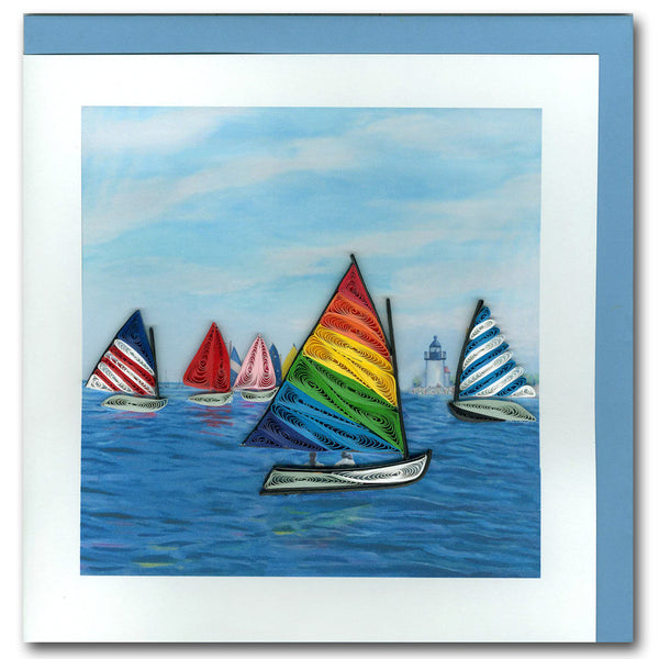Rainbow Fleet Quilling Card