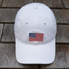 White Cap with American Flag